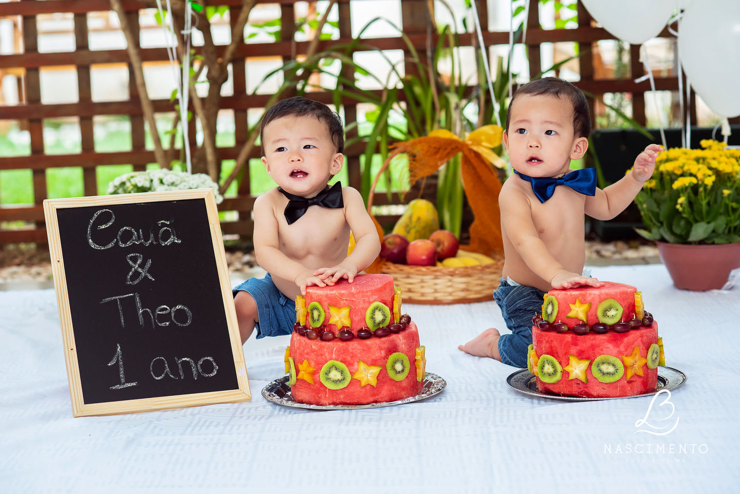 Ensaio 1 Ano gêmeos Cauã e Theo Ensaio 1 Ano gêmeos Cauã e Theo